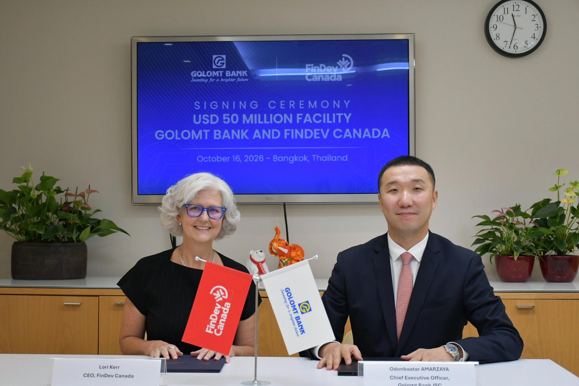 FinDev Canada Lends US$50 Million to Golomt Bank for MSMEs, Climate and Nature